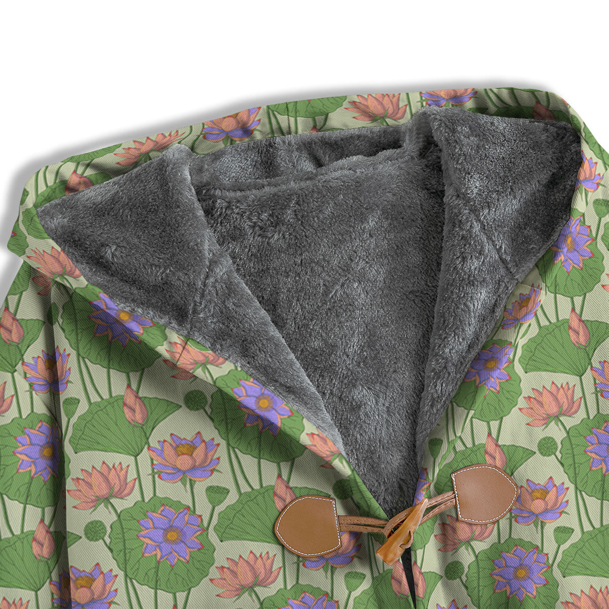 Lotus Leaf And Flower Print Pattern Men's Windbreaker Jacket-grizzshop