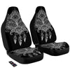 Lotus Mandala White And Black Print Car Seat Covers-grizzshop