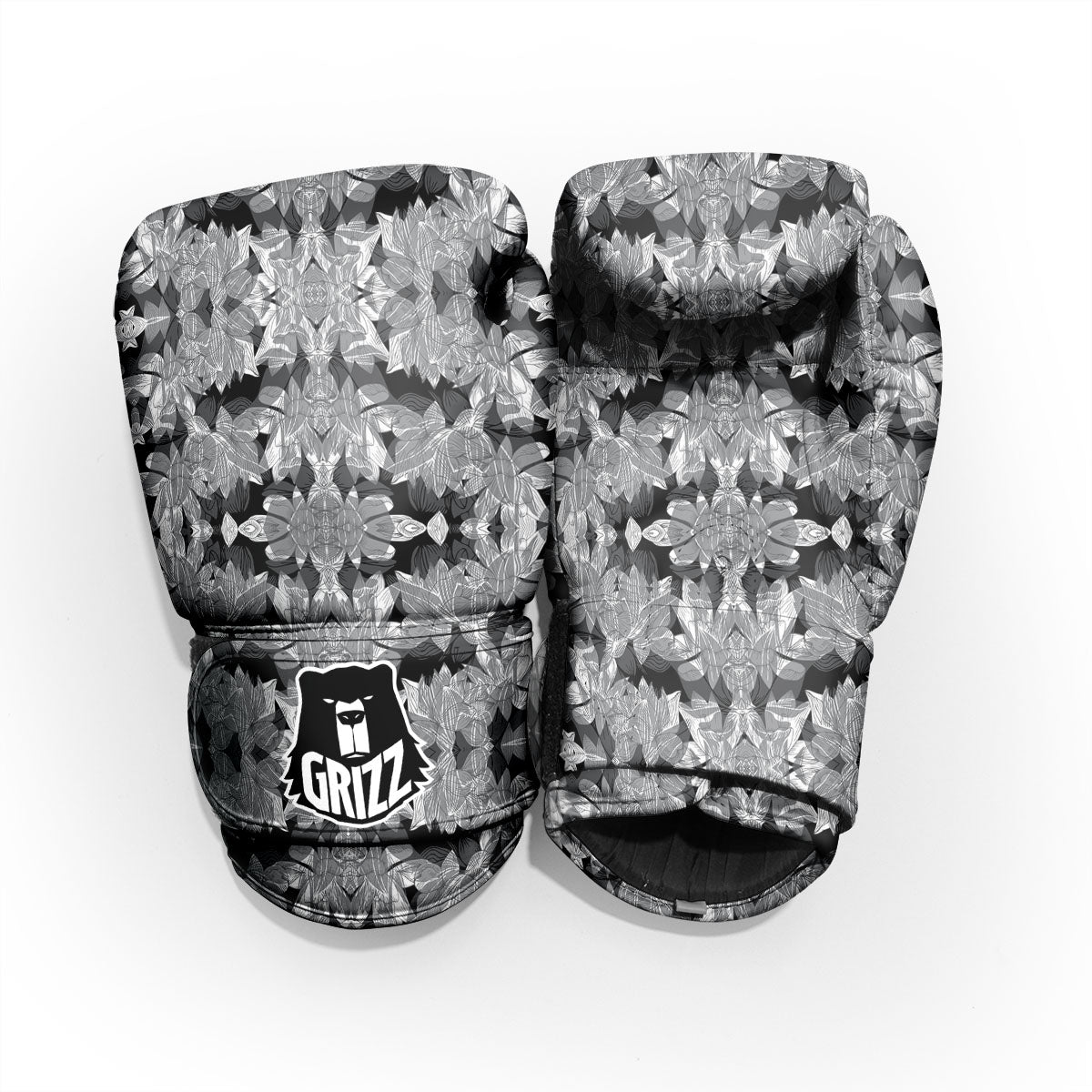Lotus Monochrome Print Pattern Pro Boxing Glove