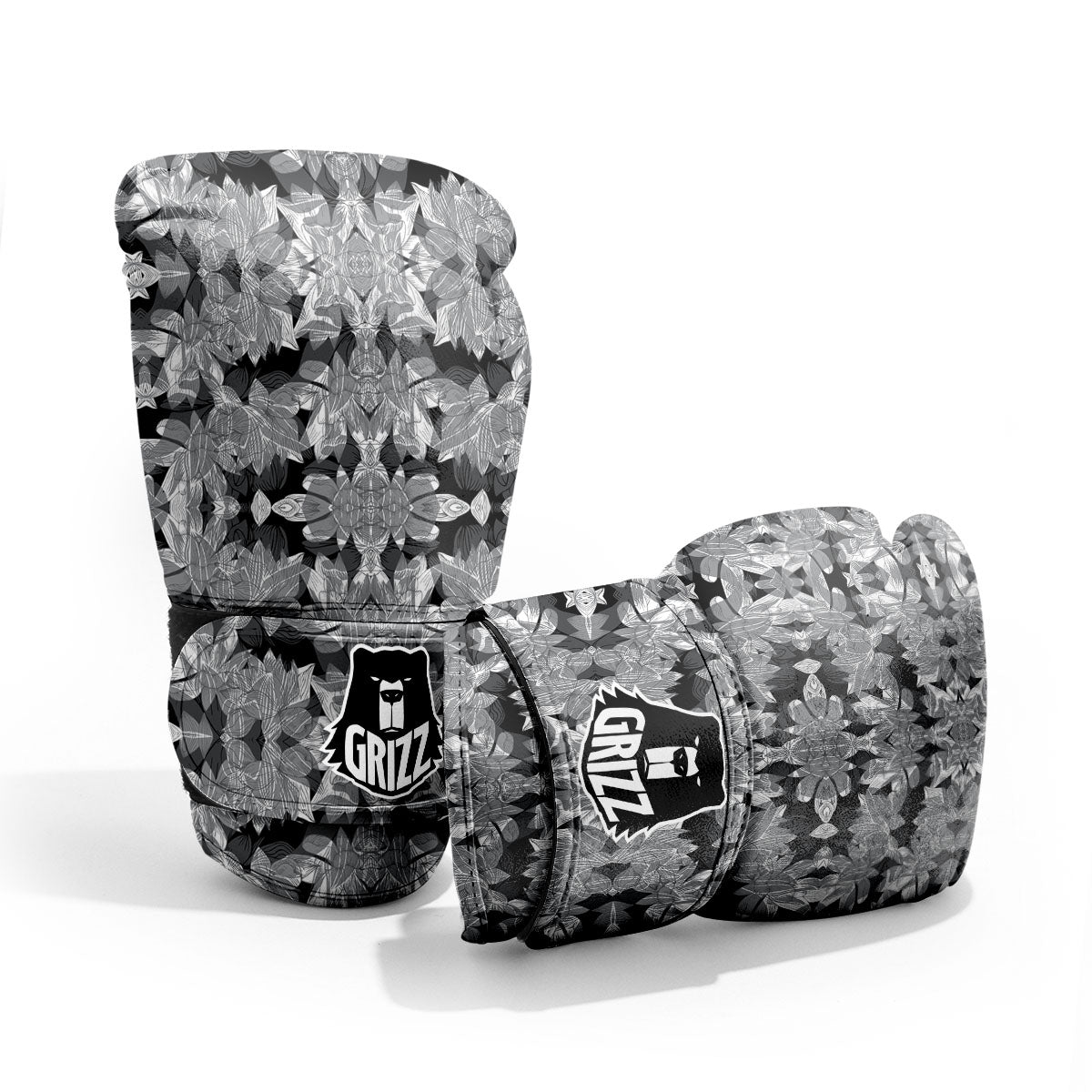 Lotus Monochrome Print Pattern Pro Boxing Glove