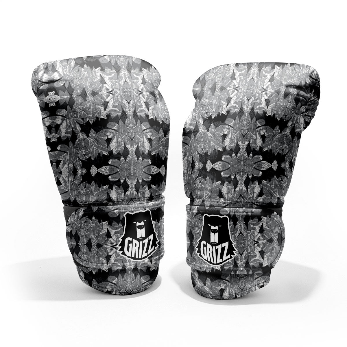 Lotus Monochrome Print Pattern Pro Boxing Glove
