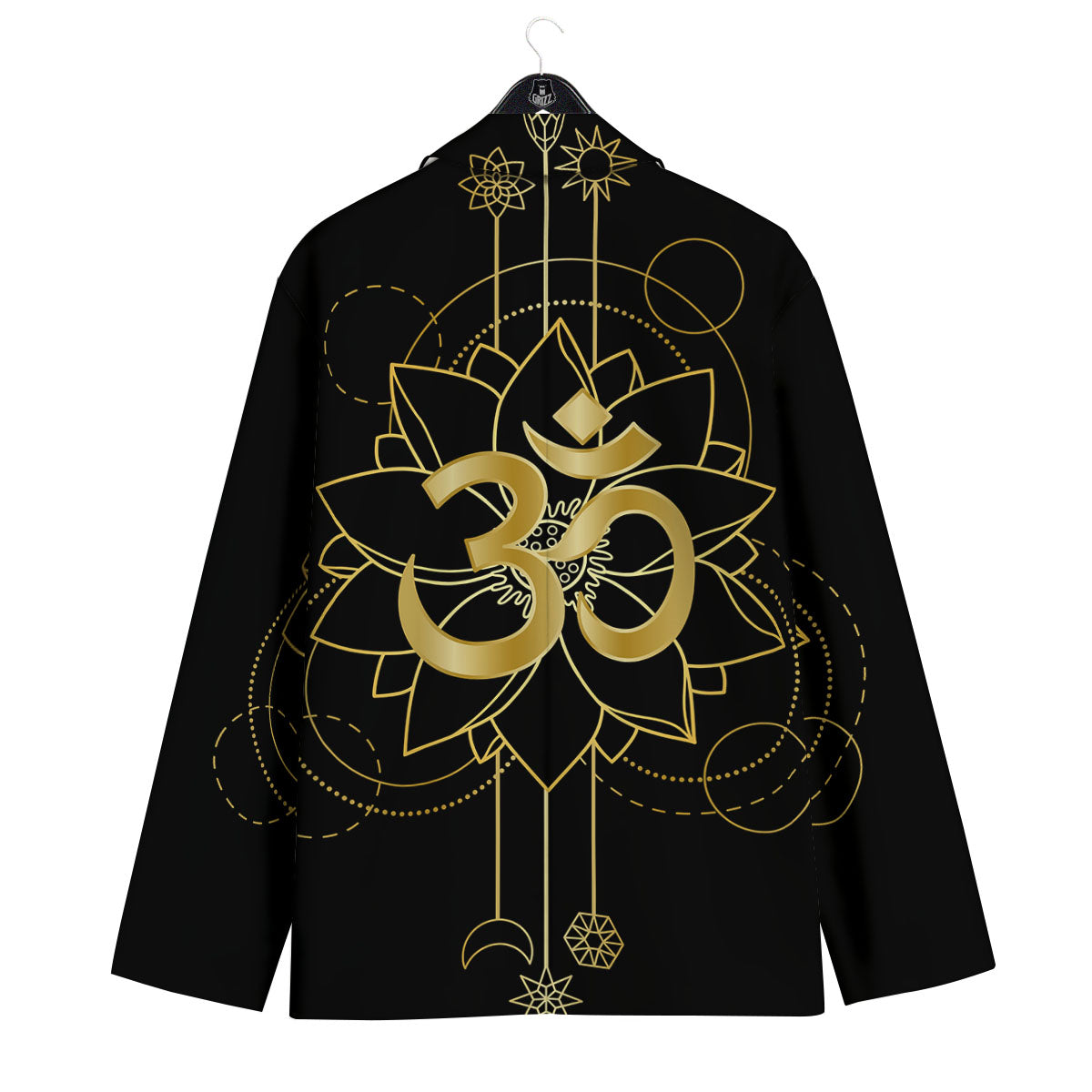 Lotus Om Gold Print Men's Sport Coat-grizzshop