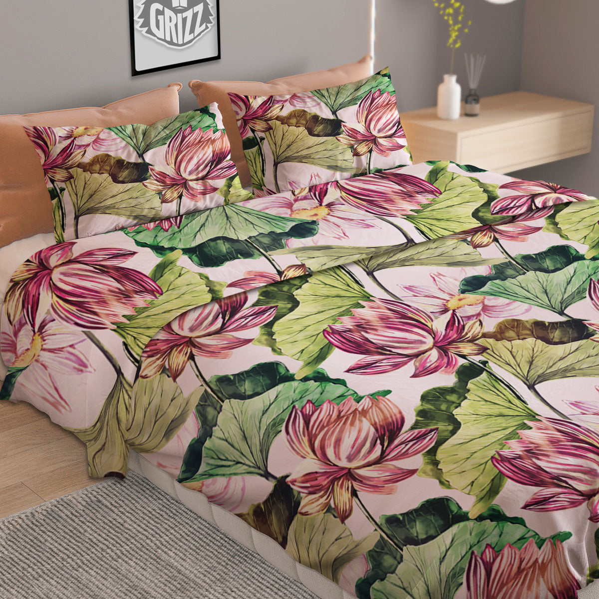 Mandala White And Teal Print Duvet Cover Bedding Set