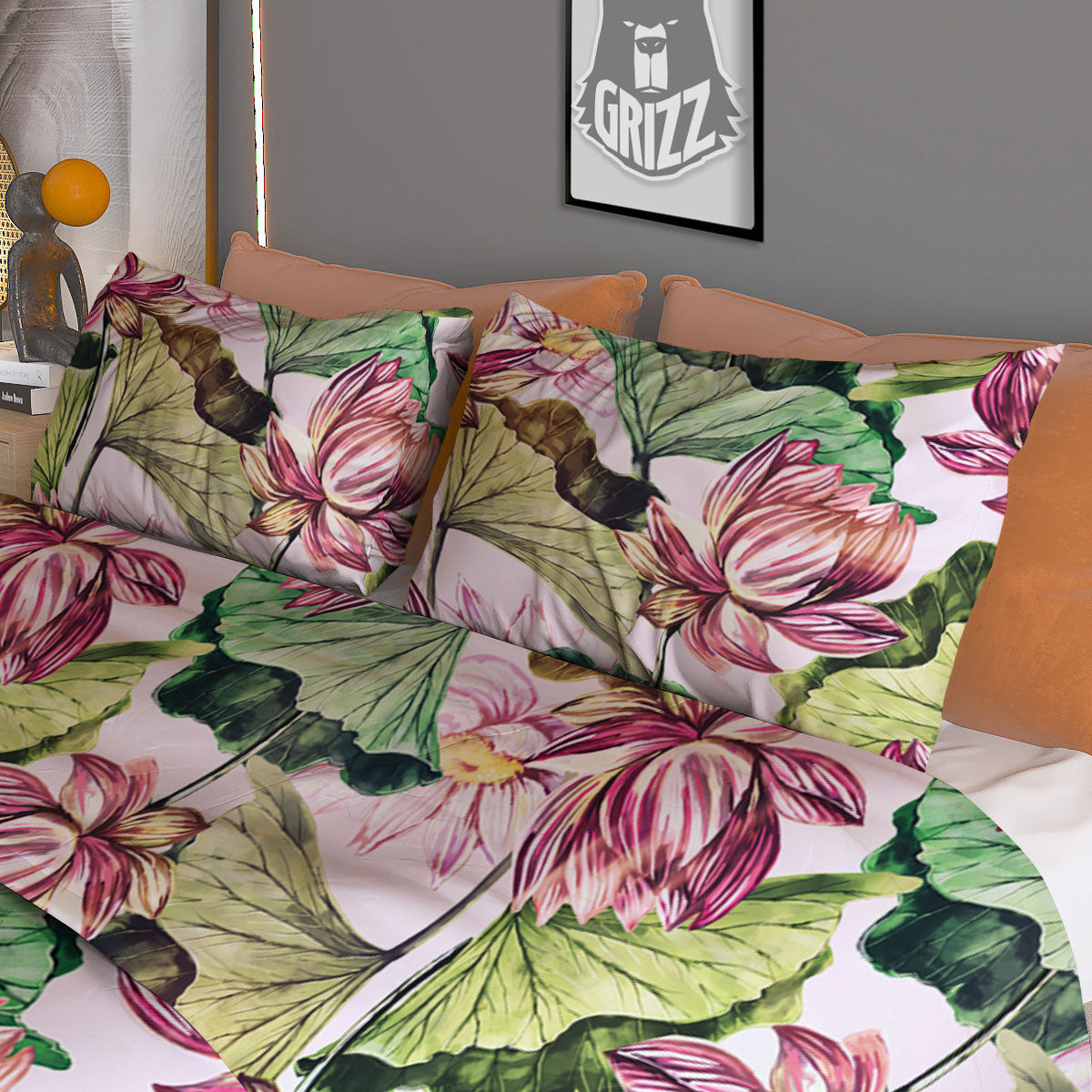 Mandala White And Teal Print Duvet Cover Bedding Set