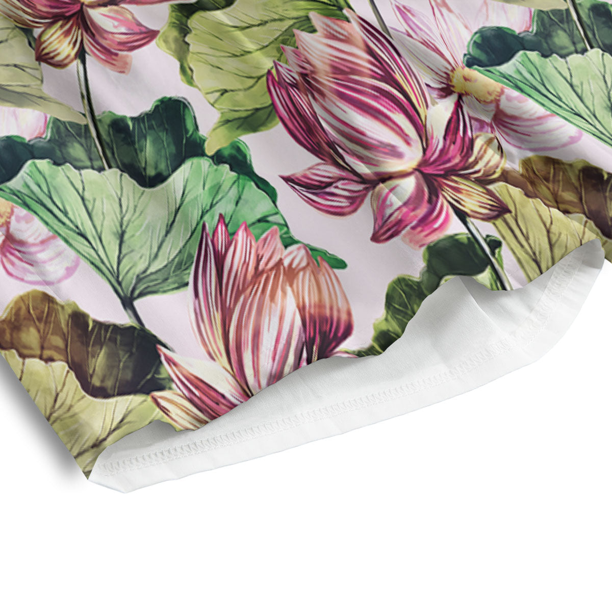 Lotus Pink Print Pattern Men's Athletic Shorts