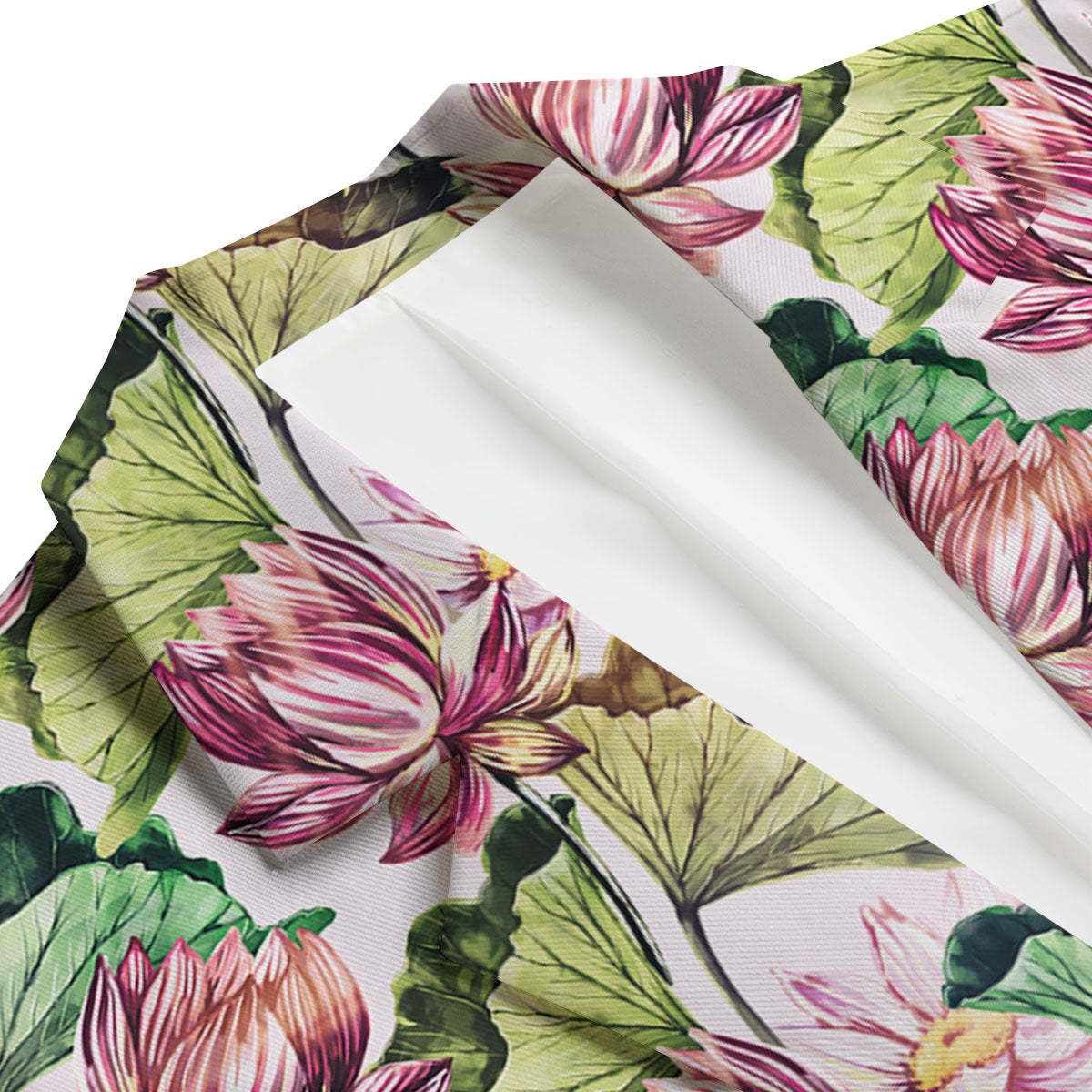 Lotus Pink Print Pattern Men's Blazer-grizzshop