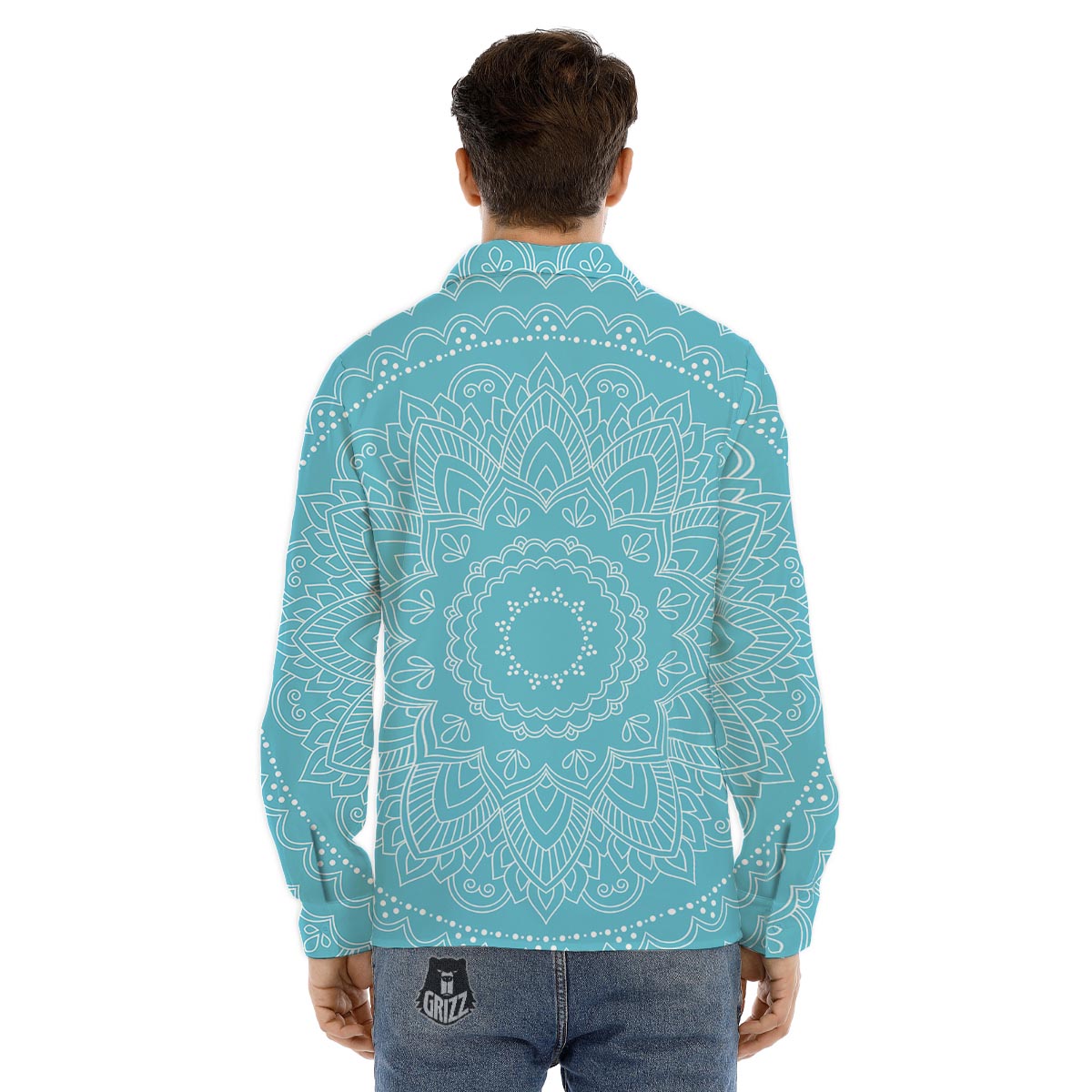 Lotus Pink Print Pattern Men's Dress Shirts-grizzshop
