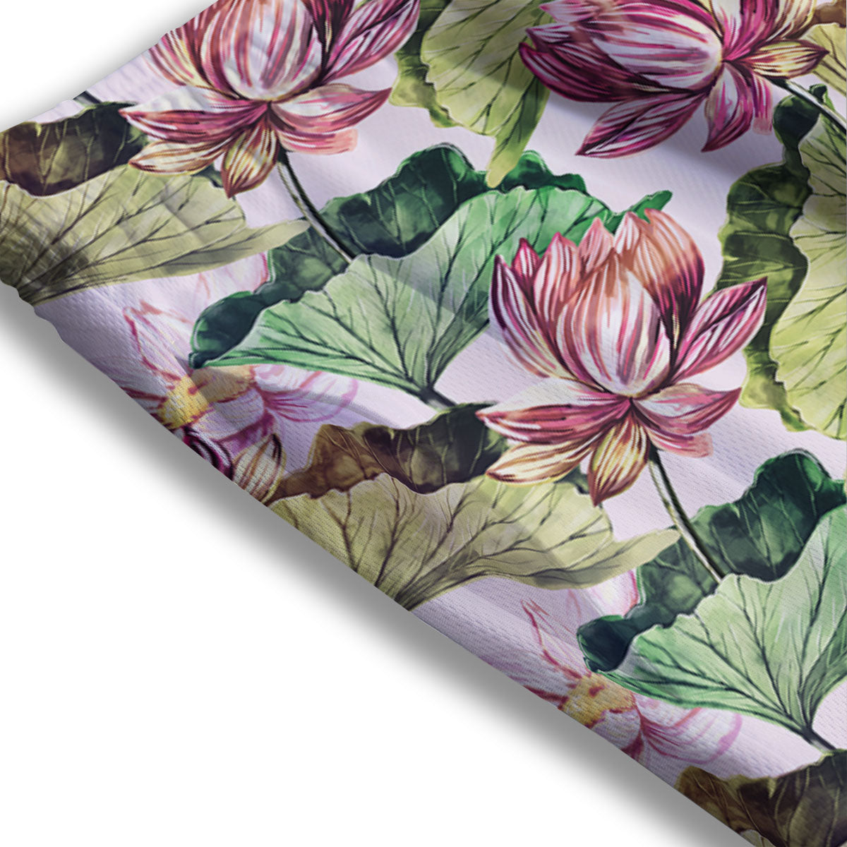 Lotus Pink Print Pattern Mesh Shorts