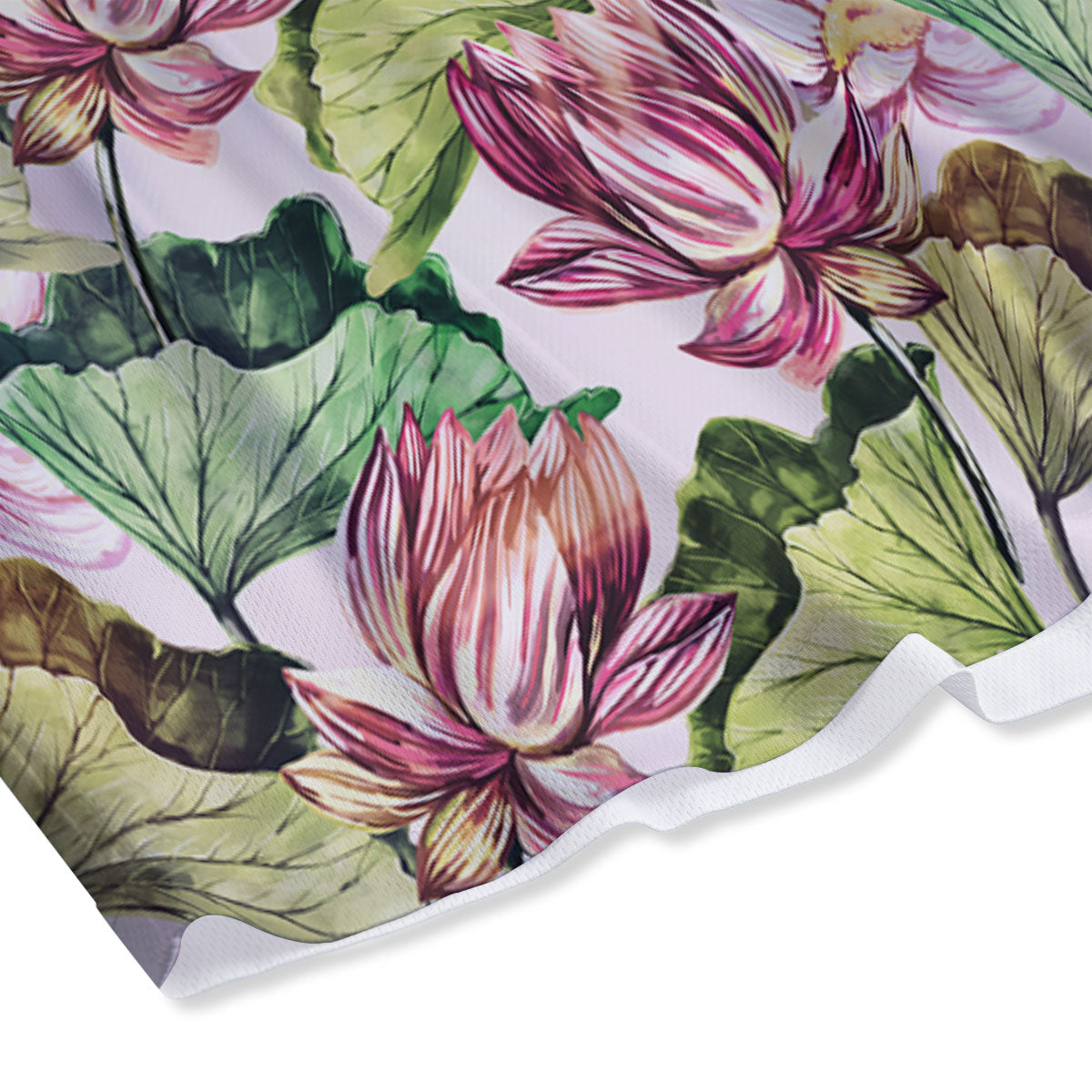 Lotus Pink Print Pattern Mesh Shorts