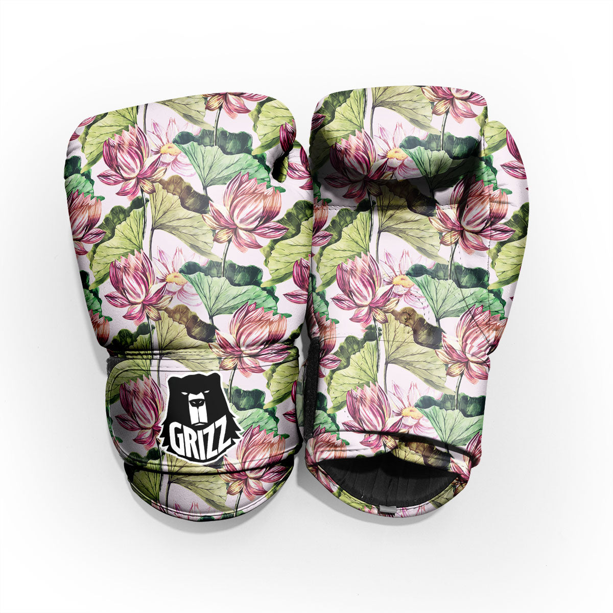 Lotus Pink Print Pattern Pro Boxing Glove