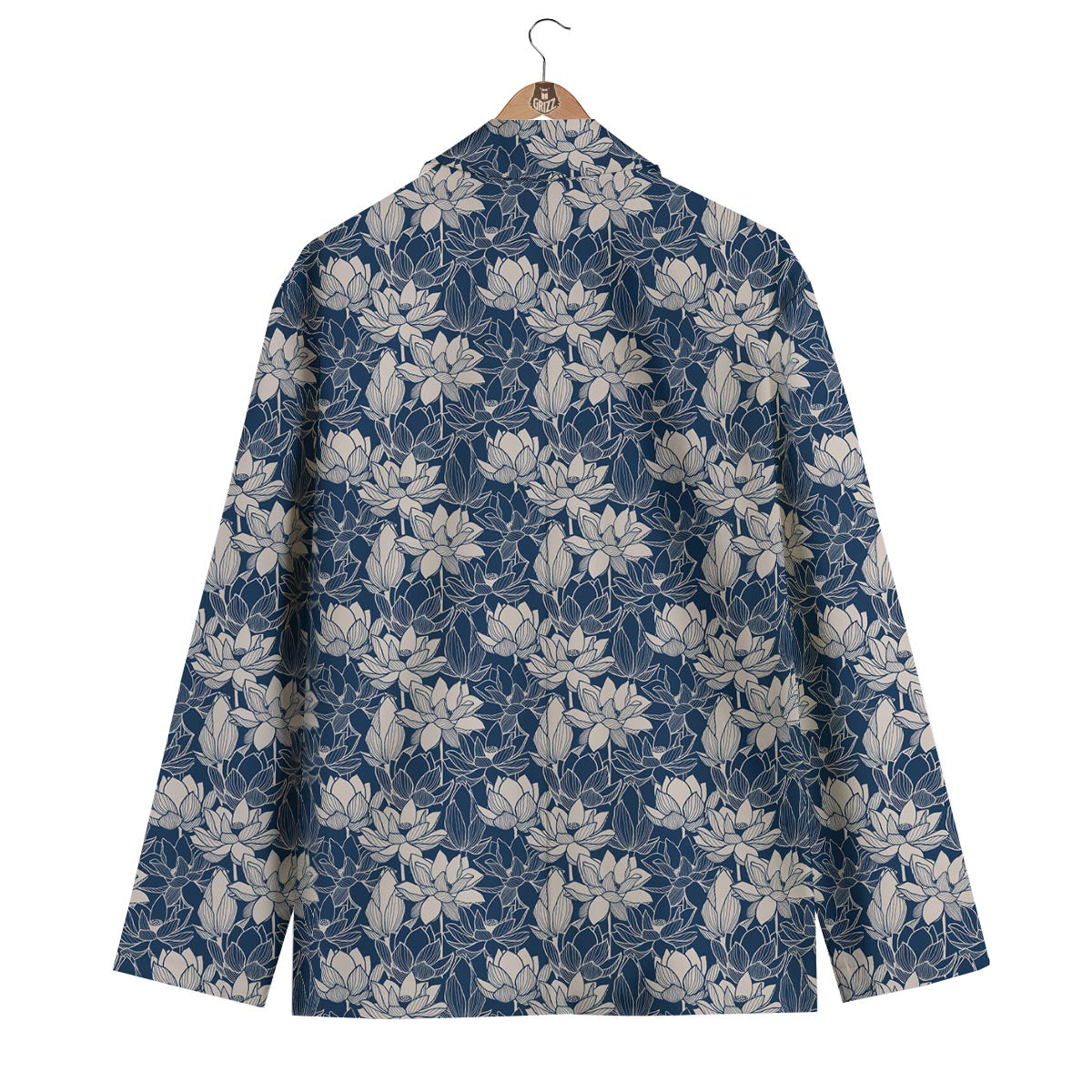 Lotus Print Pattern Men's Blazer-grizzshop