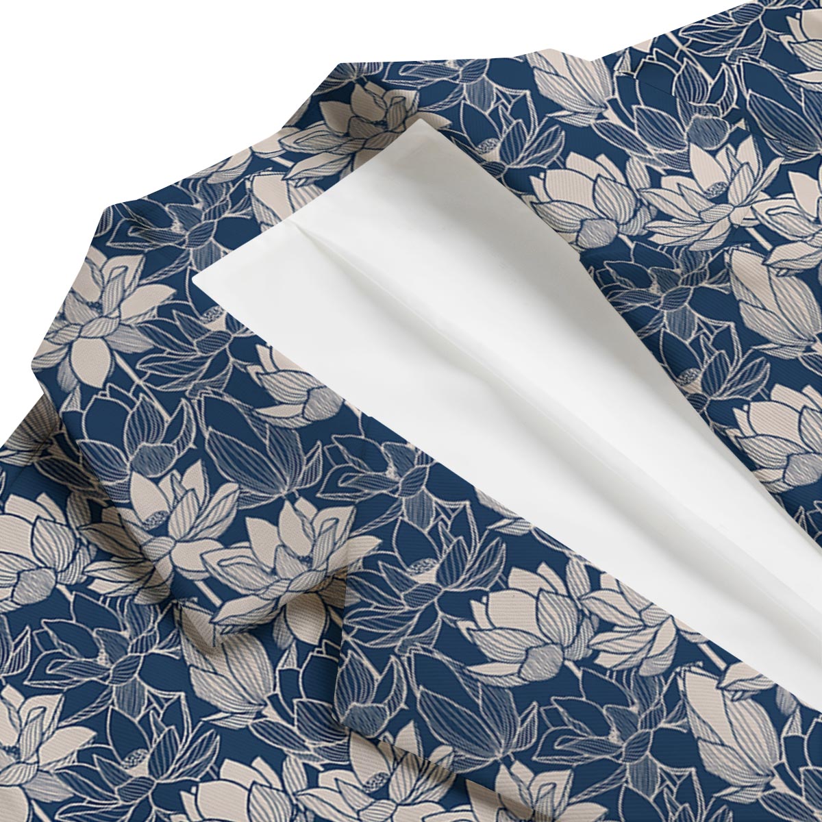 Lotus Print Pattern Men's Blazer-grizzshop