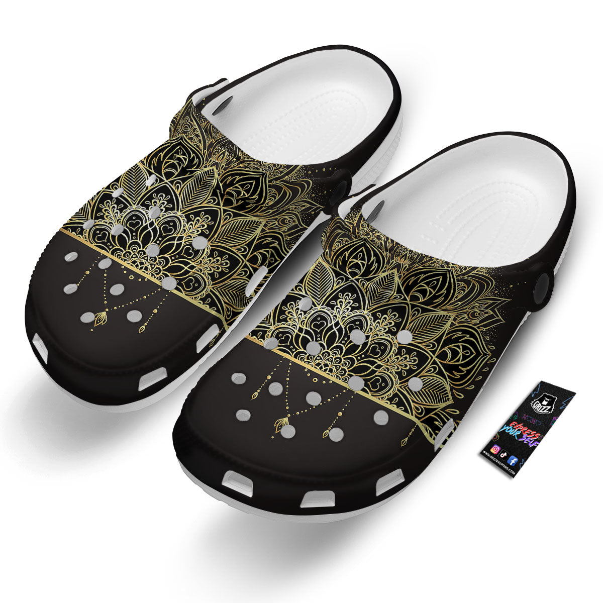 Lotus Spiritual Golden Print Clog-grizzshop