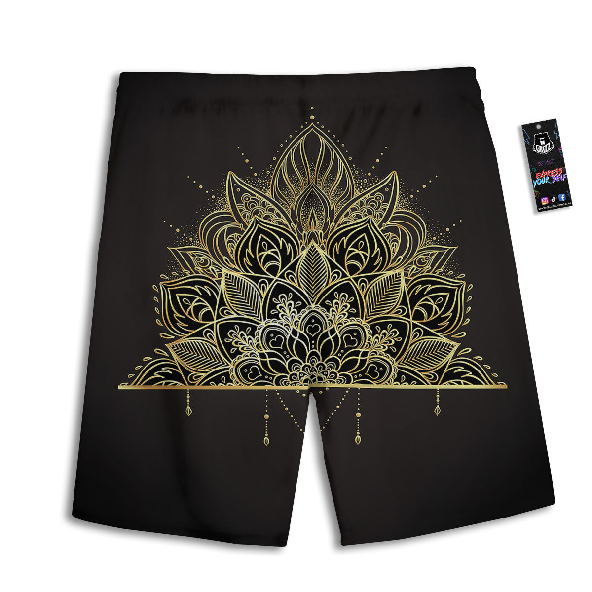 Om Mantra Print Men's Athletic Shorts