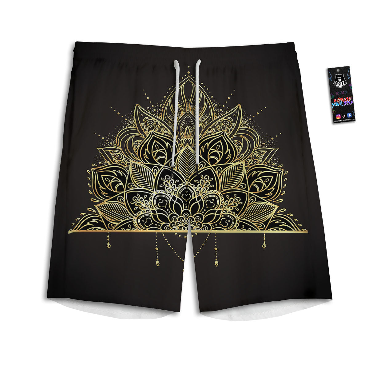 Om Mantra Print Men's Athletic Shorts