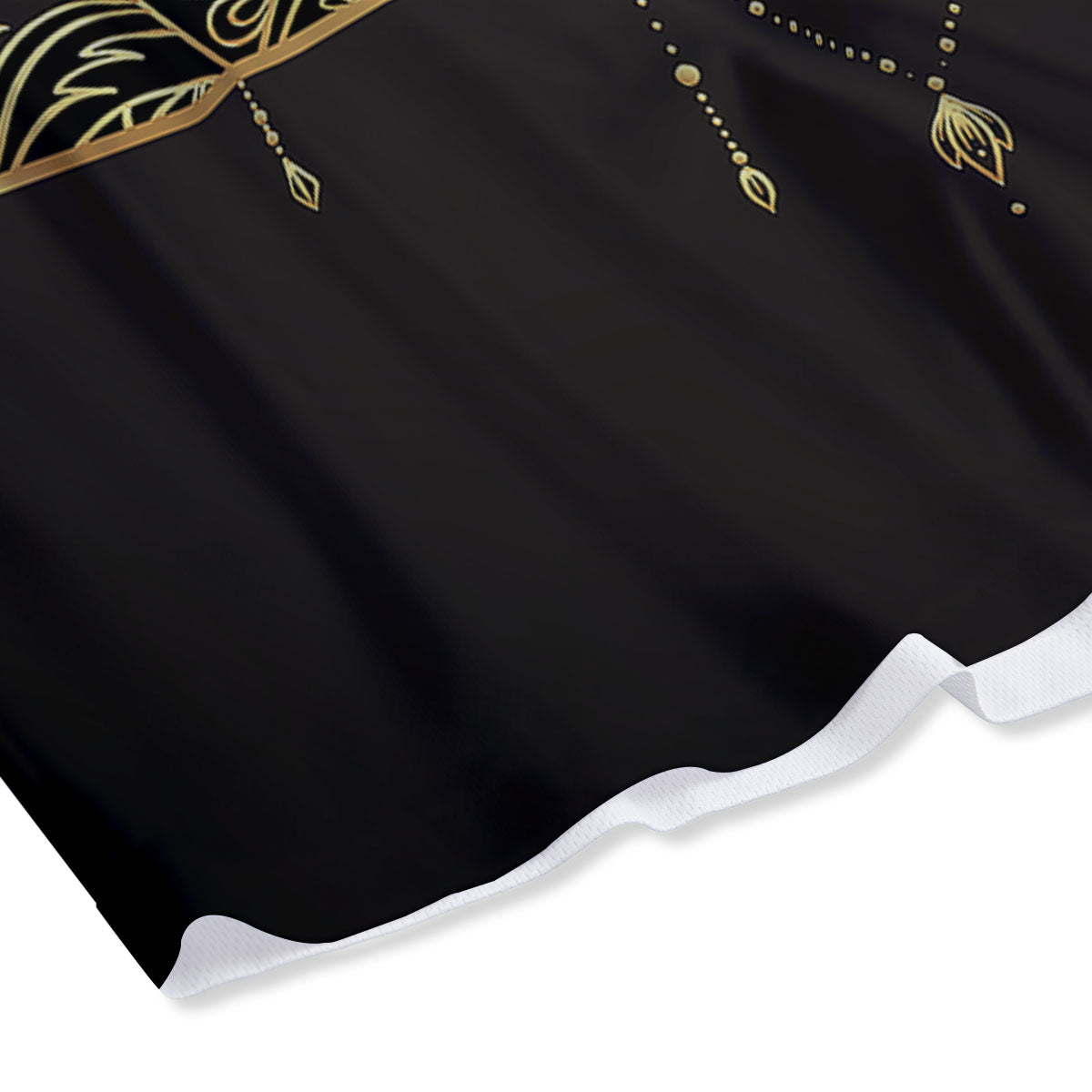 Lotus Spiritual Golden Print Mesh Shorts