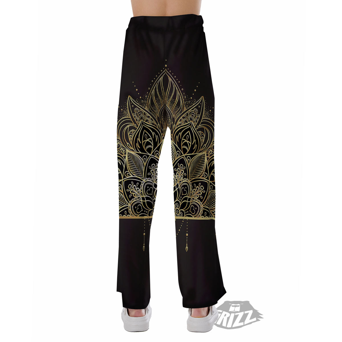 Lotus Spiritual Golden Print Pajama Pants-grizzshop