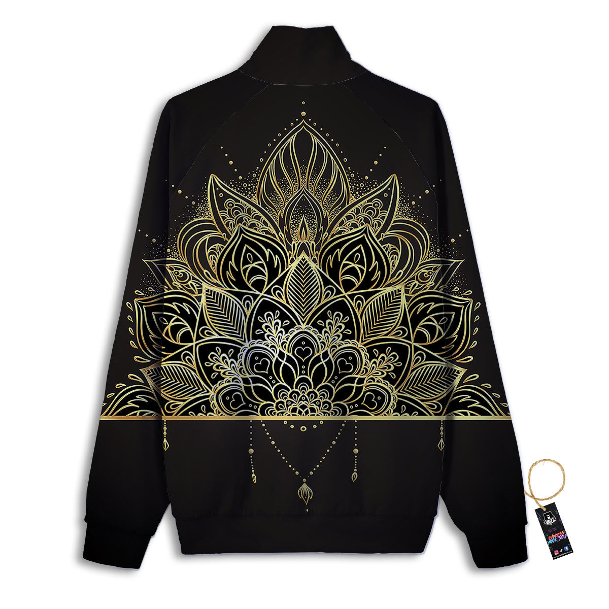 Lotus Spiritual Golden Print Track Jacket-grizzshop