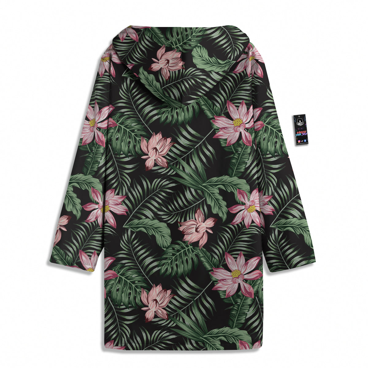 Lotus Tropical Print Pattern Men's Windbreaker Jacket-grizzshop