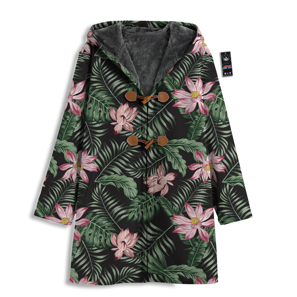 Lotus Tropical Print Pattern Men's Windbreaker Jacket-grizzshop
