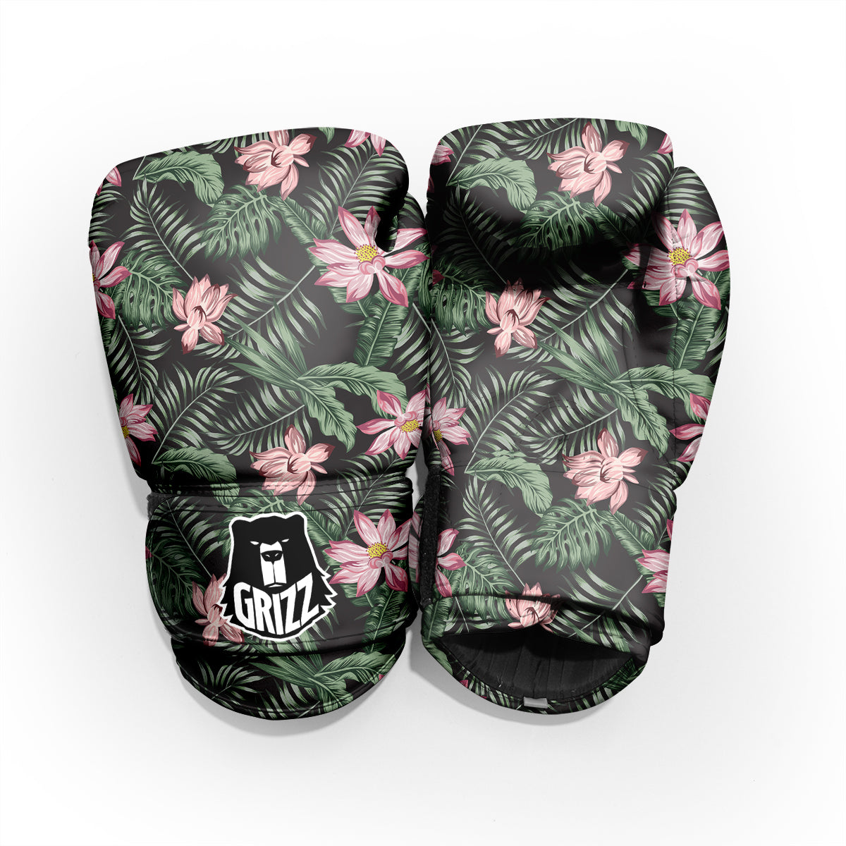 Lotus Tropical Print Pattern Pro Boxing Glove