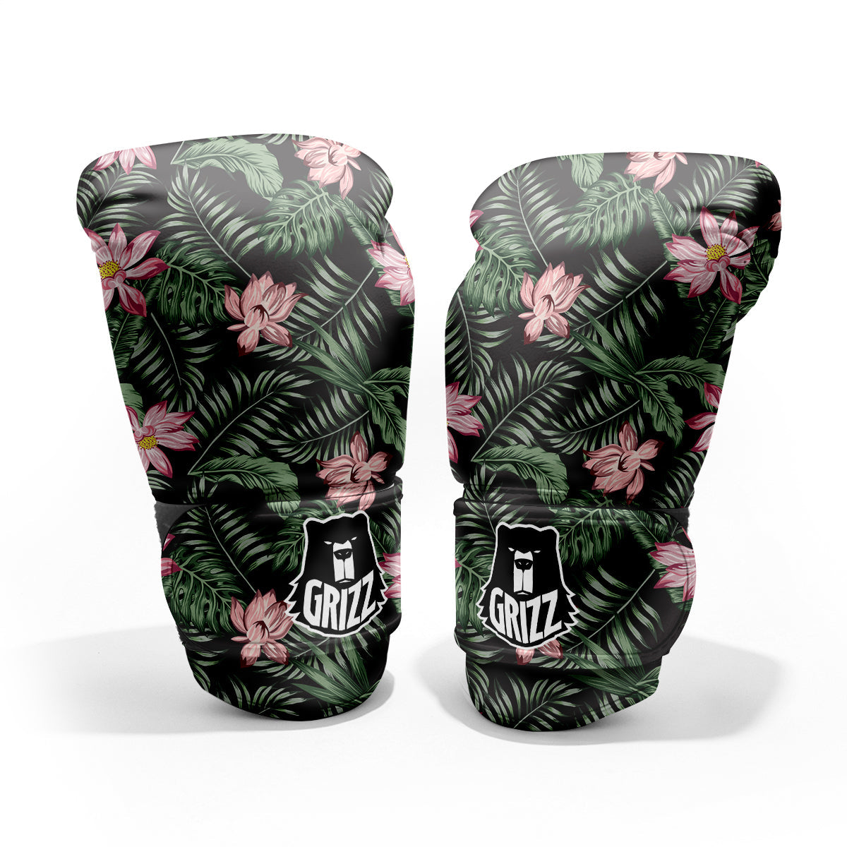 Lotus Tropical Print Pattern Pro Boxing Glove