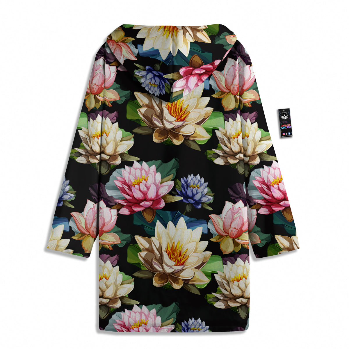 Lotus Vintage Print Pattern Men's Windbreaker Jacket-grizzshop