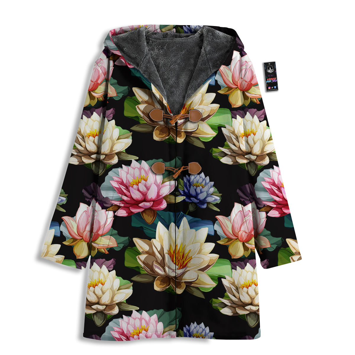 Lotus Vintage Print Pattern Men's Windbreaker Jacket-grizzshop