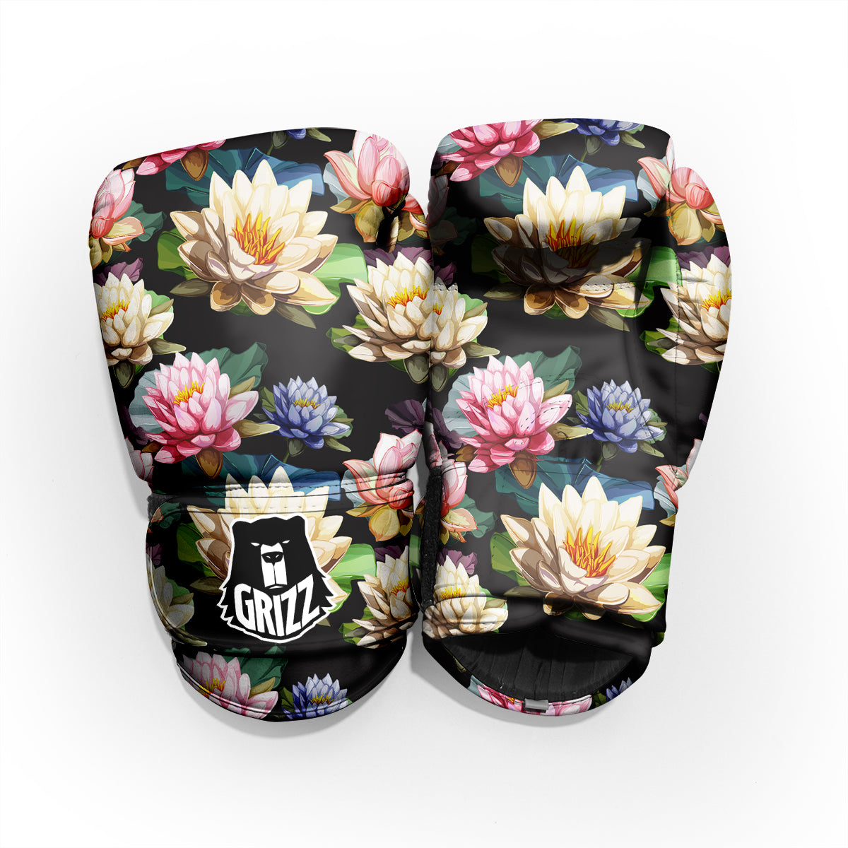 Lotus Vintage Print Pattern Pro Boxing Glove
