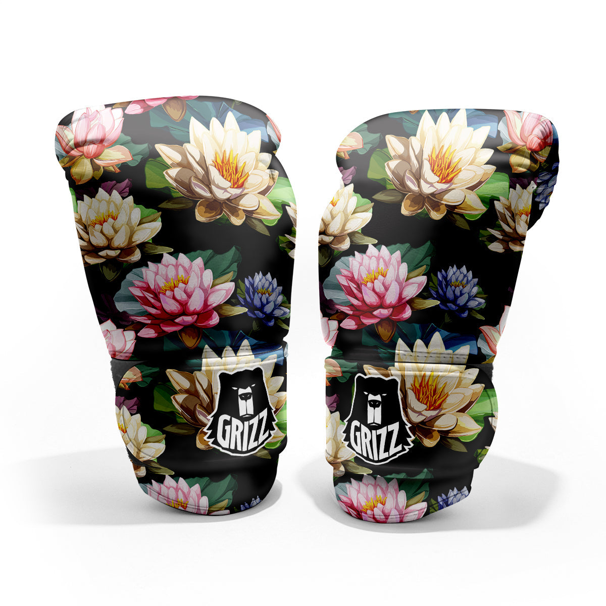 Lotus Vintage Print Pattern Pro Boxing Glove