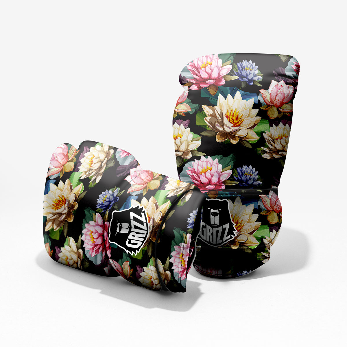 Lotus Vintage Print Pattern Pro Boxing Glove