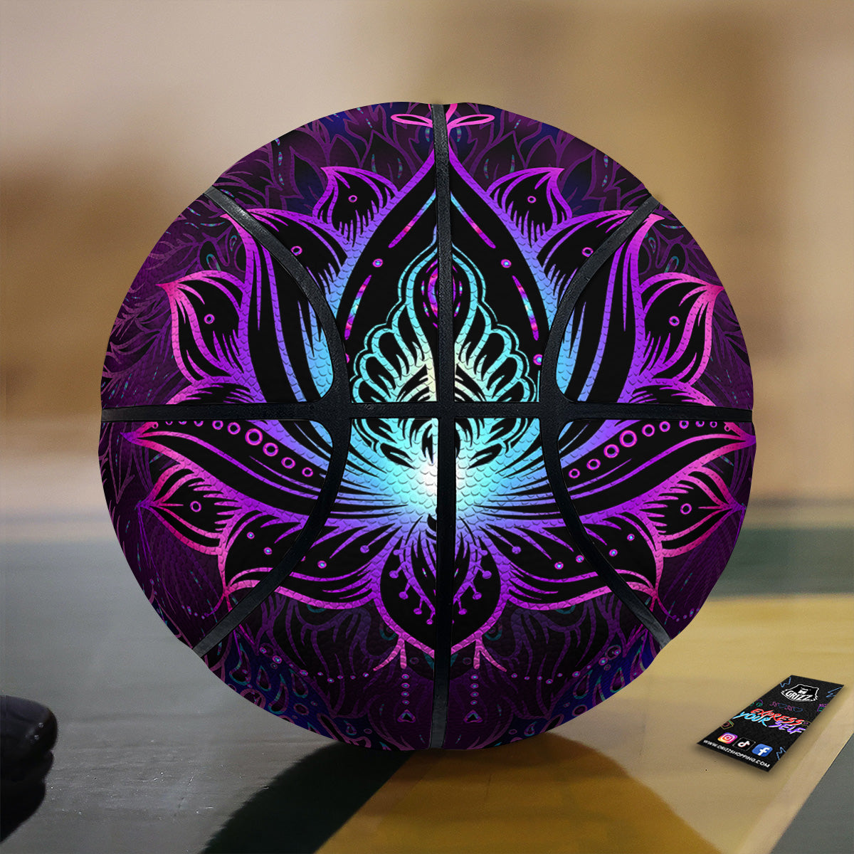 Lotus Boho Spiritual Print Basketball