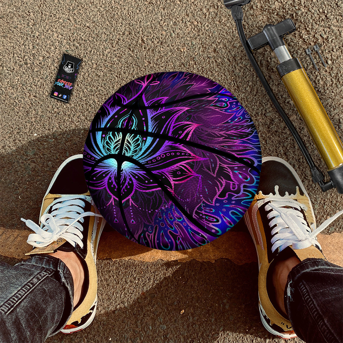 Lotus Boho Spiritual Print Basketball
