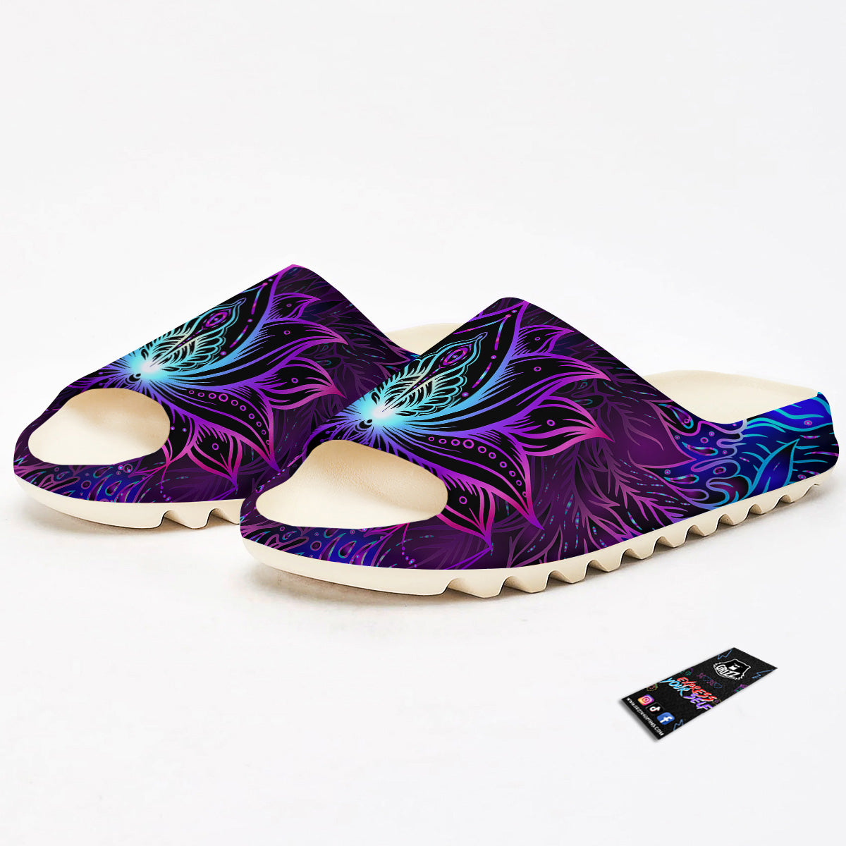 Lotus Boho Spiritual Print Sandals-grizzshop
