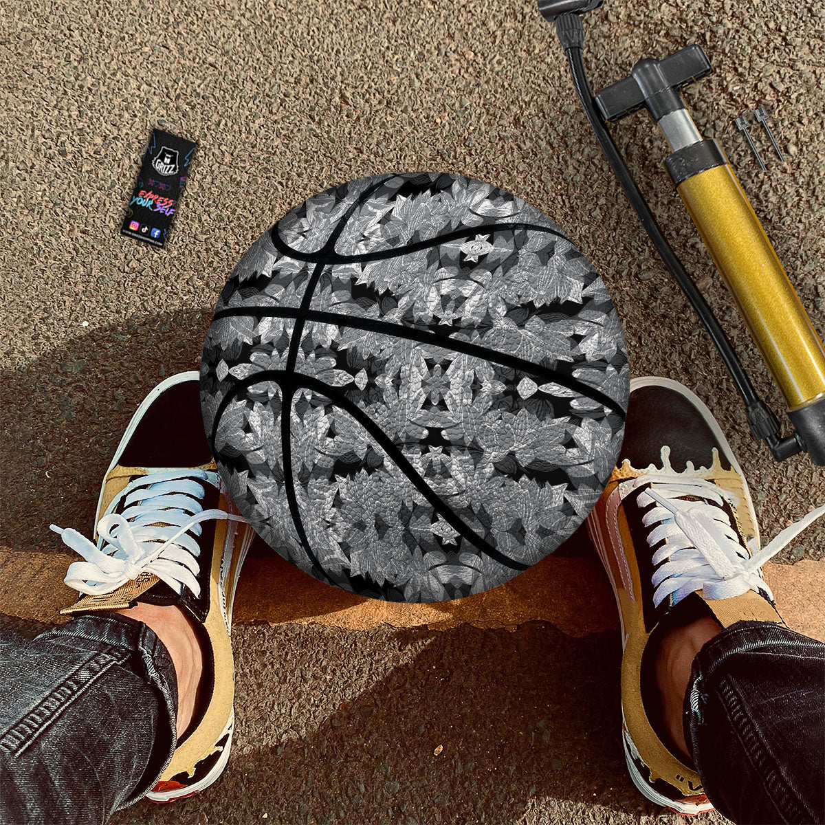 Lotus Monochrome Print Pattern Basketball