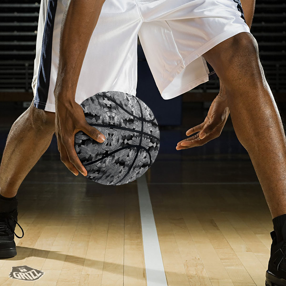 Lotus Monochrome Print Pattern Basketball