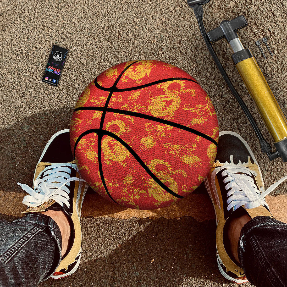 Marble Liquid Teal Pink Print Pattern Basketball