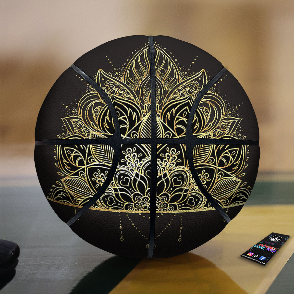Om Mantra Print Basketball