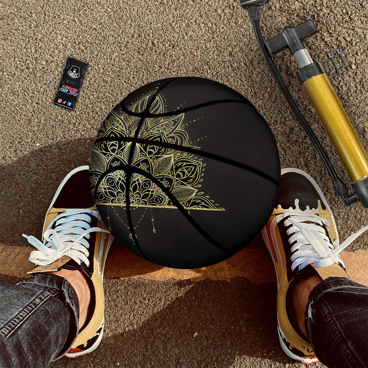 Om Mantra Print Basketball