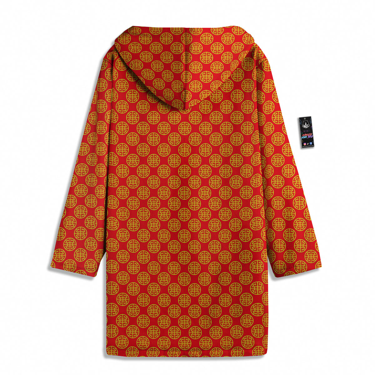 Lu Symbol Chinese Print Pattern Men's Windbreaker Jacket-grizzshop