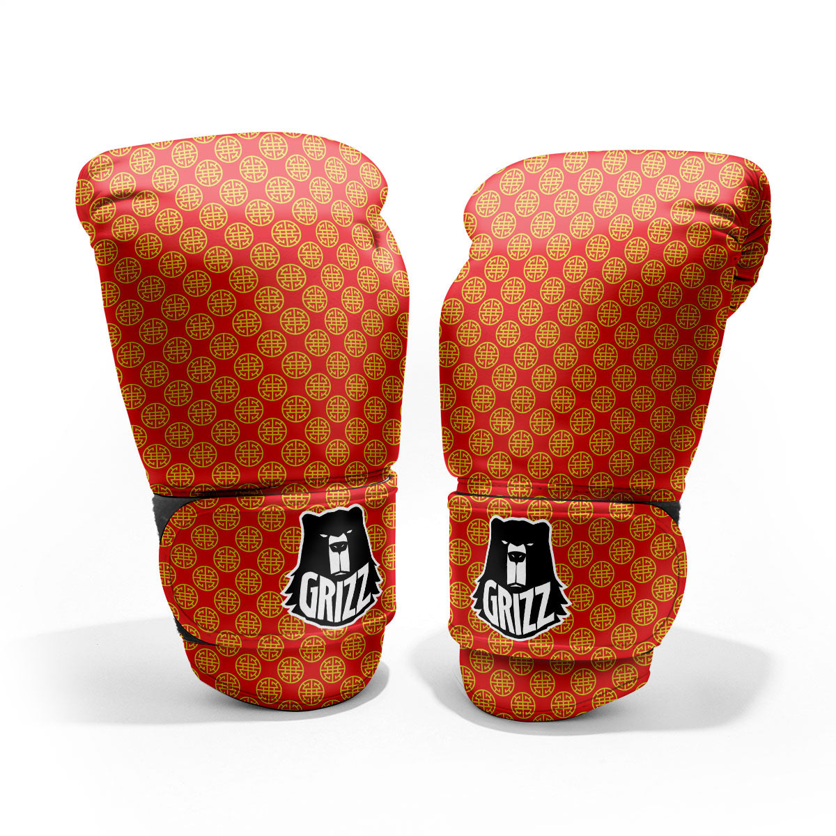 Lu Symbol Chinese Print Pattern Pro Boxing Glove
