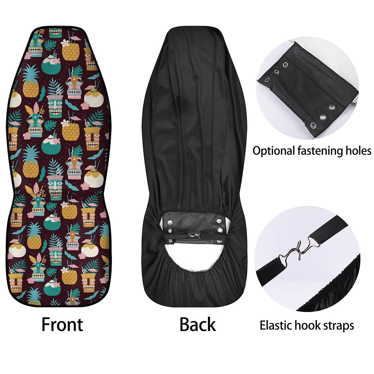 Luau Tiki Print Pattern Car Seat Covers-grizzshop