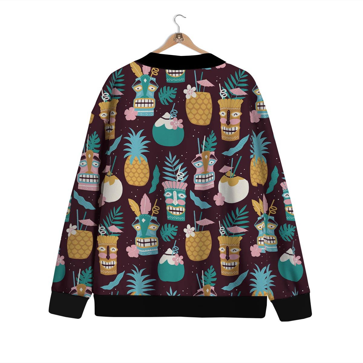 Luau Tiki Print Pattern Cardigan-grizzshop