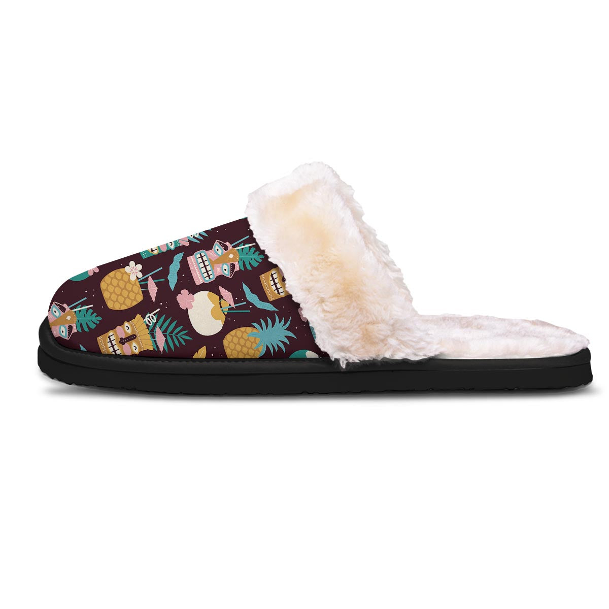 Luau Tiki Print Pattern Slippers-grizzshop