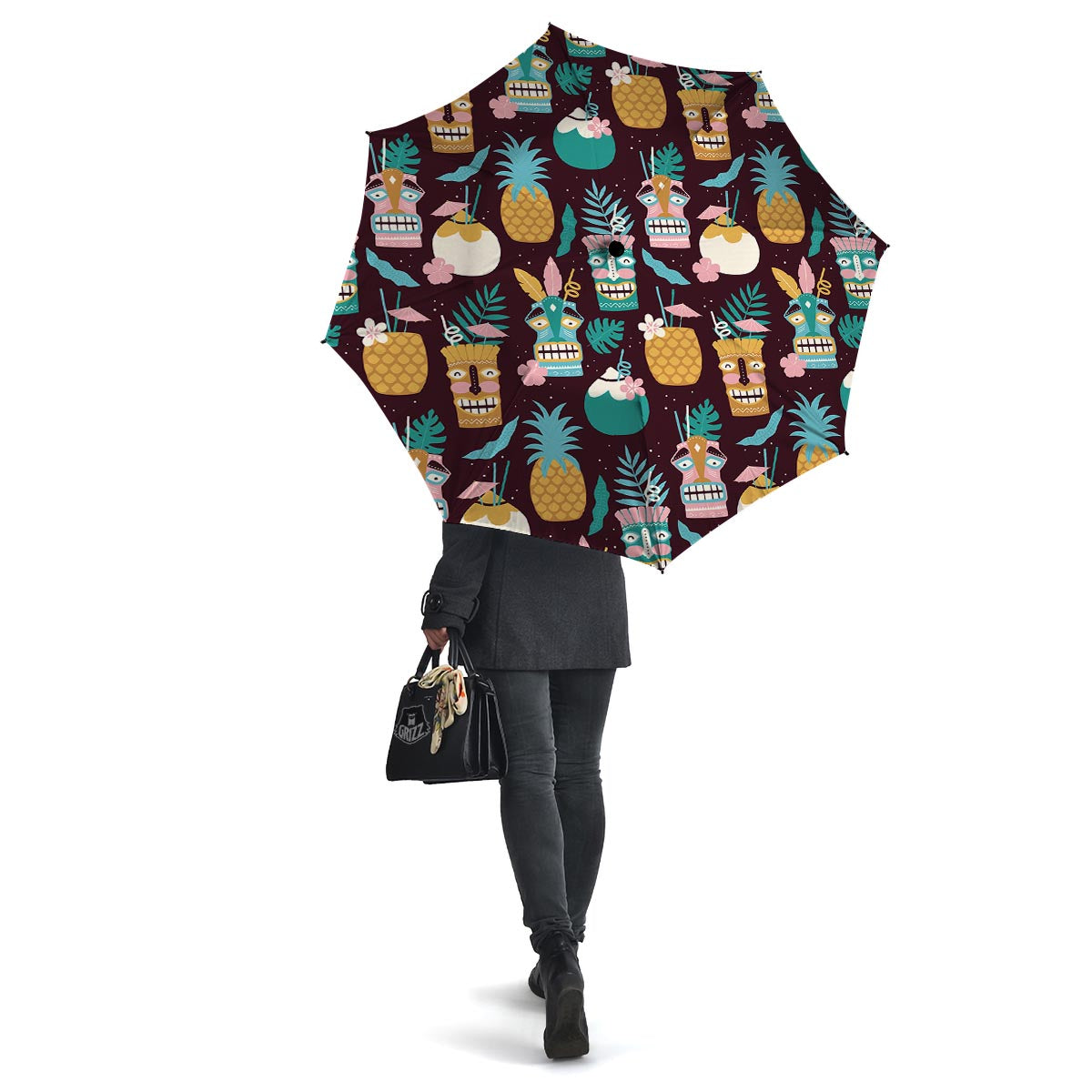 Luau Tiki Print Pattern Umbrella-grizzshop