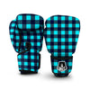 Lumberjack Blue Pattern Print Boxing Gloves-grizzshop