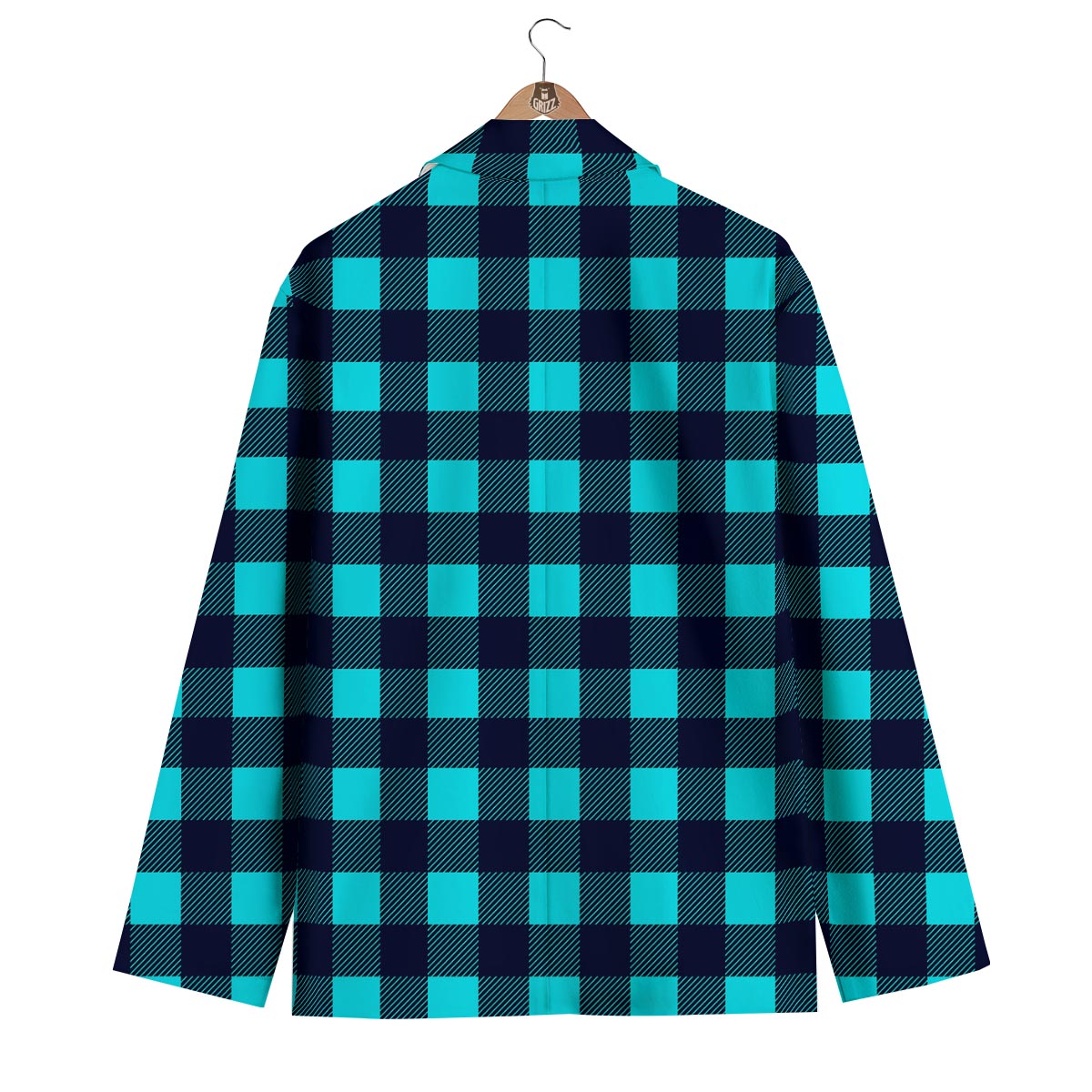 Lumberjack Blue Pattern Print Men's Blazer-grizzshop