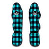 Lumberjack Blue Pattern Print Muay Thai Shin Guards-grizzshop