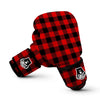 Lumberjack Red Pattern Print Boxing Gloves-grizzshop