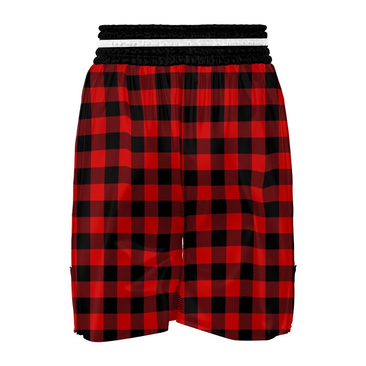 Lumberjack Red Pattern Print Boxing Shorts-grizzshop